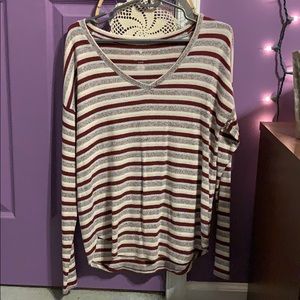 striped american eagle plush long sleeve shirt